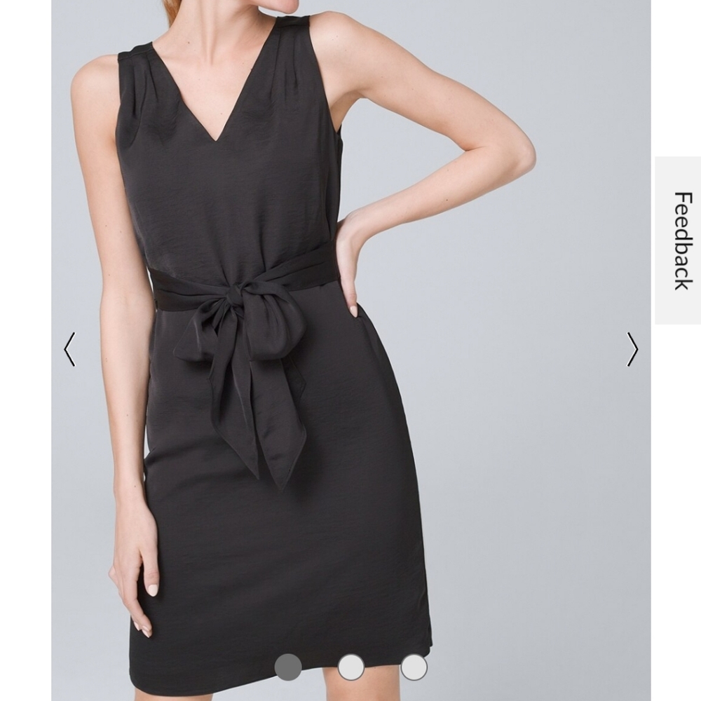 WHBM Crepe Belted Sheath Dress NWT Size 6